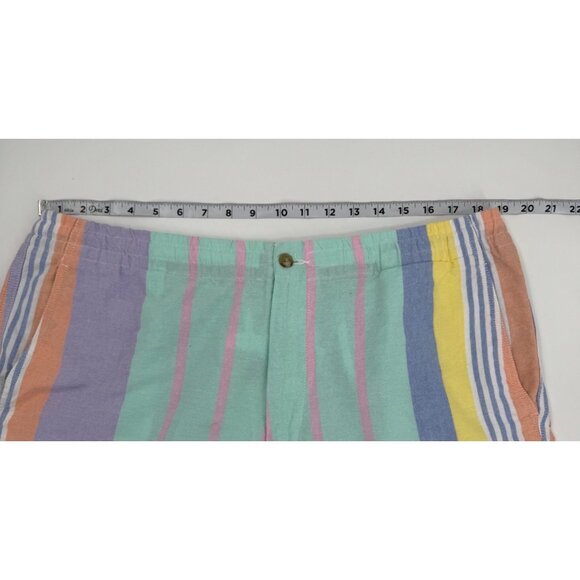 Polo Ralph Lauren Mens XXL Striped Pastel Cotton Shorts With Button Details & Po - Picture 9 of 11